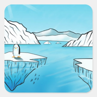 Penguin Products Square Sticker