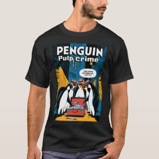 Penguin Pulp Crime – Noir Penguin Alley Scene T-Shirt