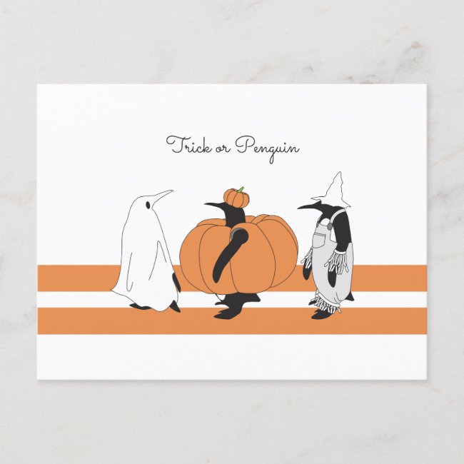 Penguin Pumpkin Cartoon Halloween Cute Funny