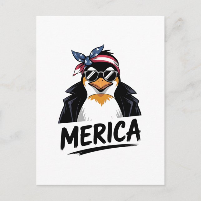 Penguin Resist Penguins Protest Against  Announcement Postcard (Front)