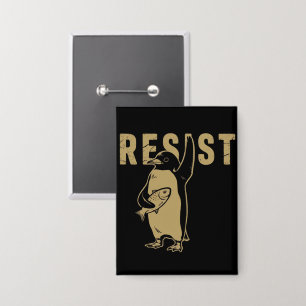 Penguin Resist Penguins Protest Against Tariffs Button