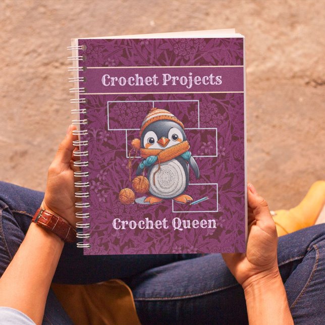 Penguin Retirement Gifts for Crocheter Mom Grandma Notebook (Penguin Retirement Gifts for Crocheter Mom Grandma)