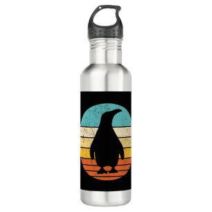 Penguin Retro Vintage Sunset Stainless Steel Water Bottle