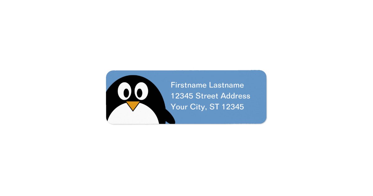 Penguin Return Address Label | Zazzle.com