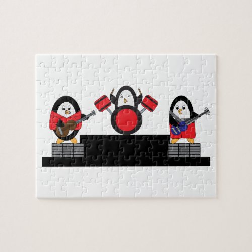 Penguin Rock and Roll Band Jigsaw Puzzle