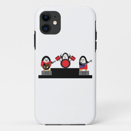 Penguin Rock and Roll Music Band iPhone 11 Case