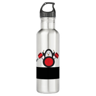Penguin Rock Band Cute Stainless Steel Water Bottle