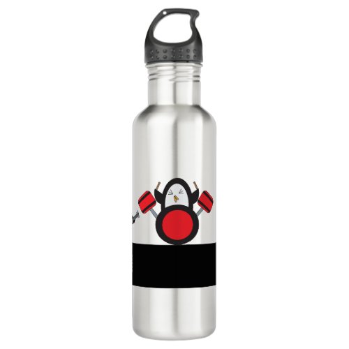 Penguin Rock Band Cute Stainless Steel Water Bottle