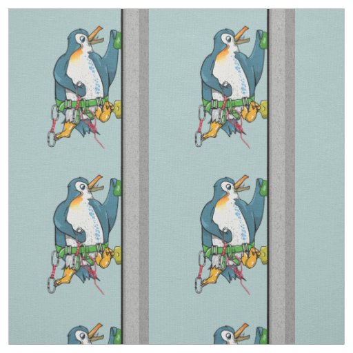 Penguin Rock Climbing Fabric