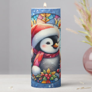 Penguin Round Pillar Candle