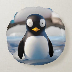 Penguin Round Pillow