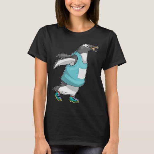 Penguin Runner Running Sports T_Shirt