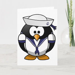 Penguin Sailor Greeting Cards