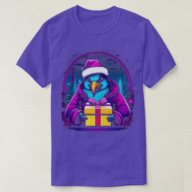 Penguin Santa Christmas Penguin Pajamas T-Shirt (Design Front)