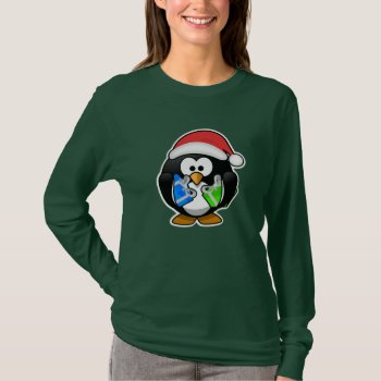 Penguin Santa Claus Shirts by LaughingShirts at Zazzle