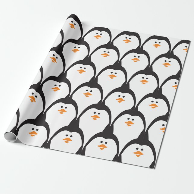 Penguin seamless pattern.  wrapping paper (Unrolled)
