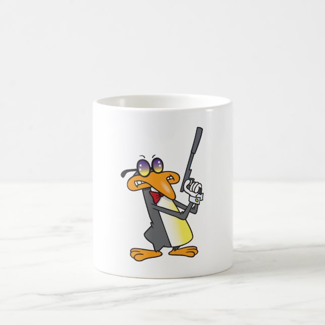 Penguin Secret Agent Coffee Mug (Center)