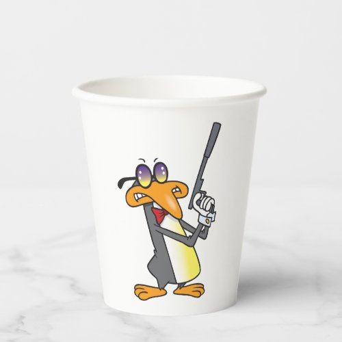 Penguin Secret Agent Paper Cups
