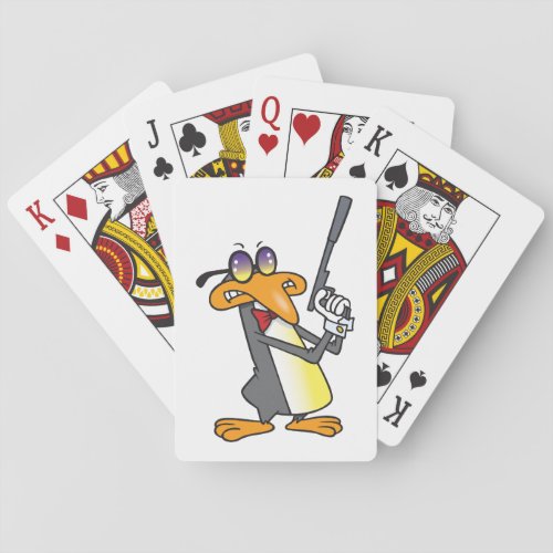 Penguin Secret Agent Poker Cards