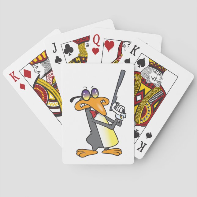 Penguin Secret Agent Poker Cards (Back)