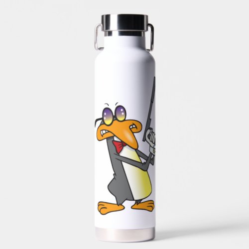 Penguin Secret Agent Water Bottle