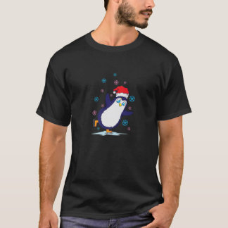 Penguin Skates On Ice At Christmas T-Shirt