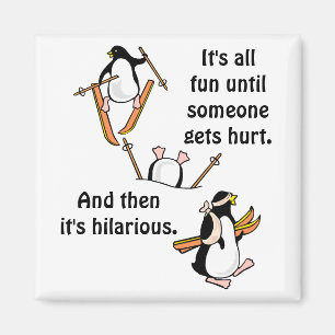 Penguin Ski Adventure Magnet