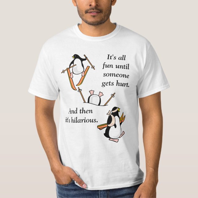 Penguin Ski Adventure T-Shirt (Front)