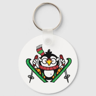Penguin Ski Jumping Keychain