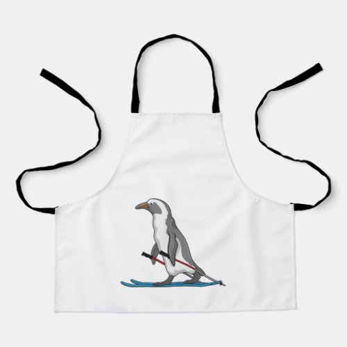 Penguin Skier Ski Apron