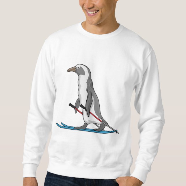 Penguin Skier Ski Sweatshirt (Front)