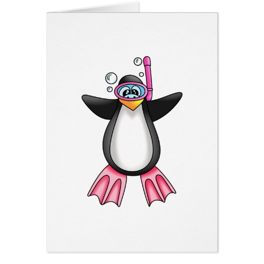 PENGUIN SNORKELING CARDS (Front)