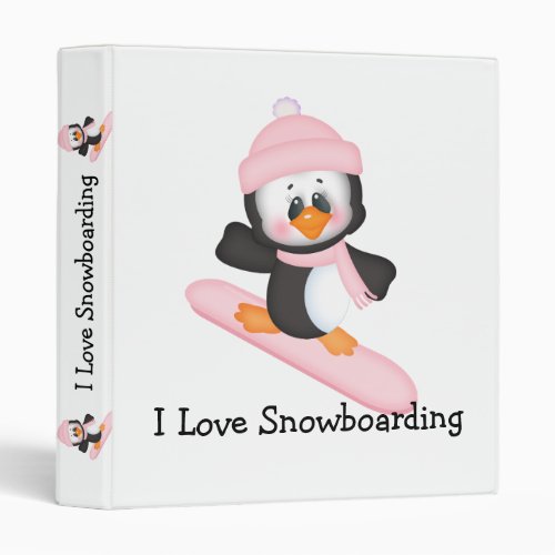 Penguin Snowboarding Binder