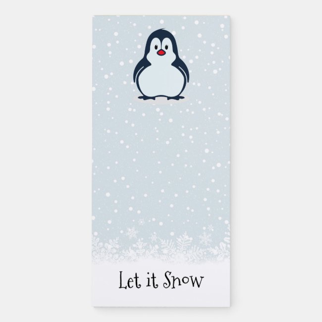 Penguin Snowy Fridge Notepad