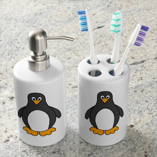 Penguin Soap Dispenser And Toothbrush Holder (Front)