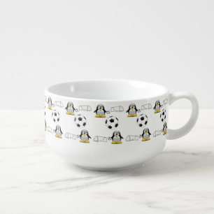 Penguin Soccer Ball Soup Mug