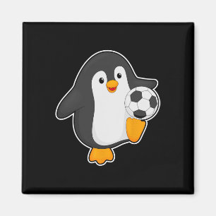 Penguin Soccer Player Soccer Sports Magnet
