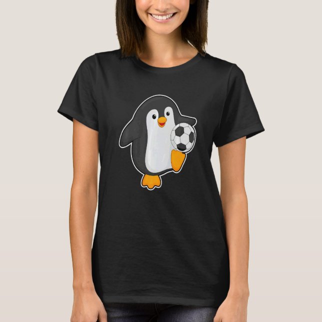 Penguin Soccer Soccer player Sports T-Shirt (Front)