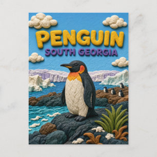 Penguin South Georgia Modern KlayKoo Postcard