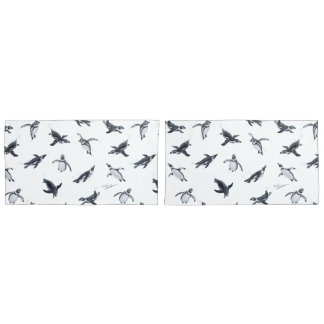 Penguin Squadron | Ocean Art Design Pillow Case