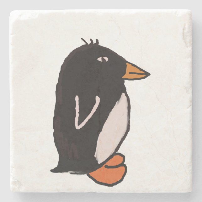 Penguin Stone Coaster (Front)