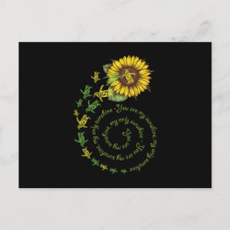Penguin Sunflower Postcard
