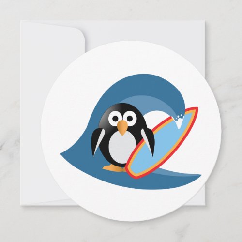 Penguin surfer