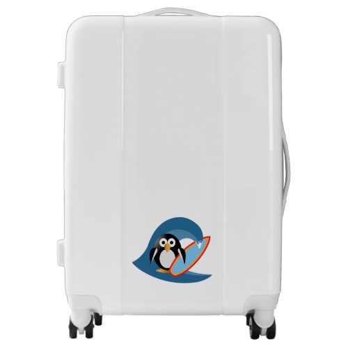 Penguin surfer luggage