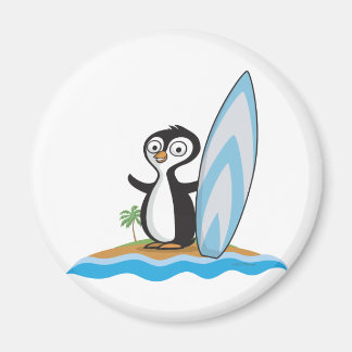 Penguin Surfer Magnet