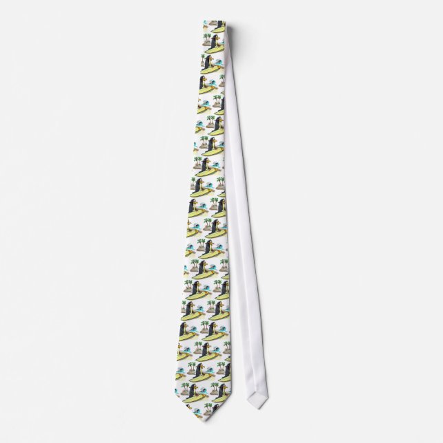 pEnGuIn sUrFeR Neck Tie (Front)