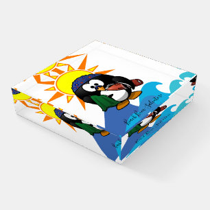 Penguin Surfer Paperweight