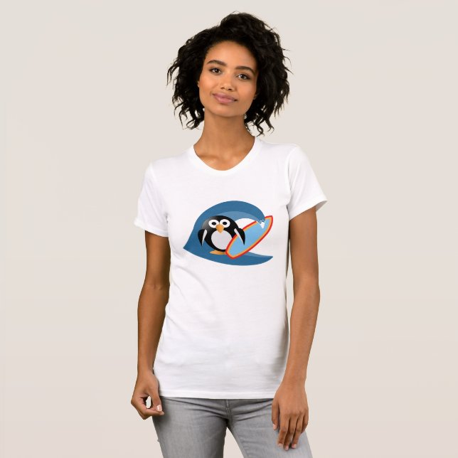 Penguin surfer T-Shirt (Front Full)