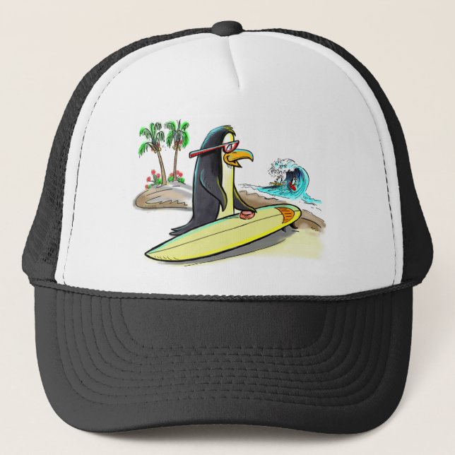 pEnGuIn sUrFeR Trucker Hat (Front)