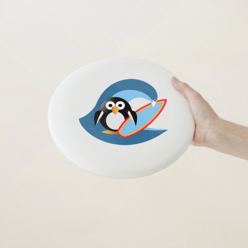 Penguin surfer Wham_O frisbee